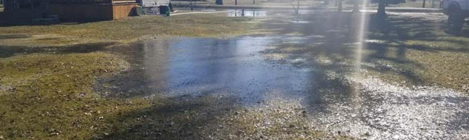 Flooding in yard due to poor grading