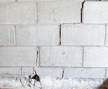Stair step in foundation wall