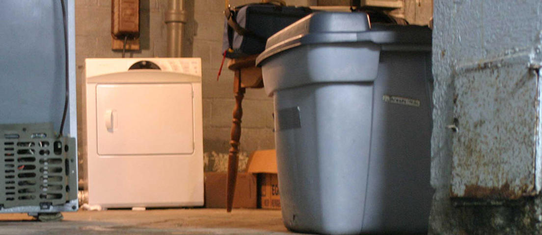 laundry in the basement