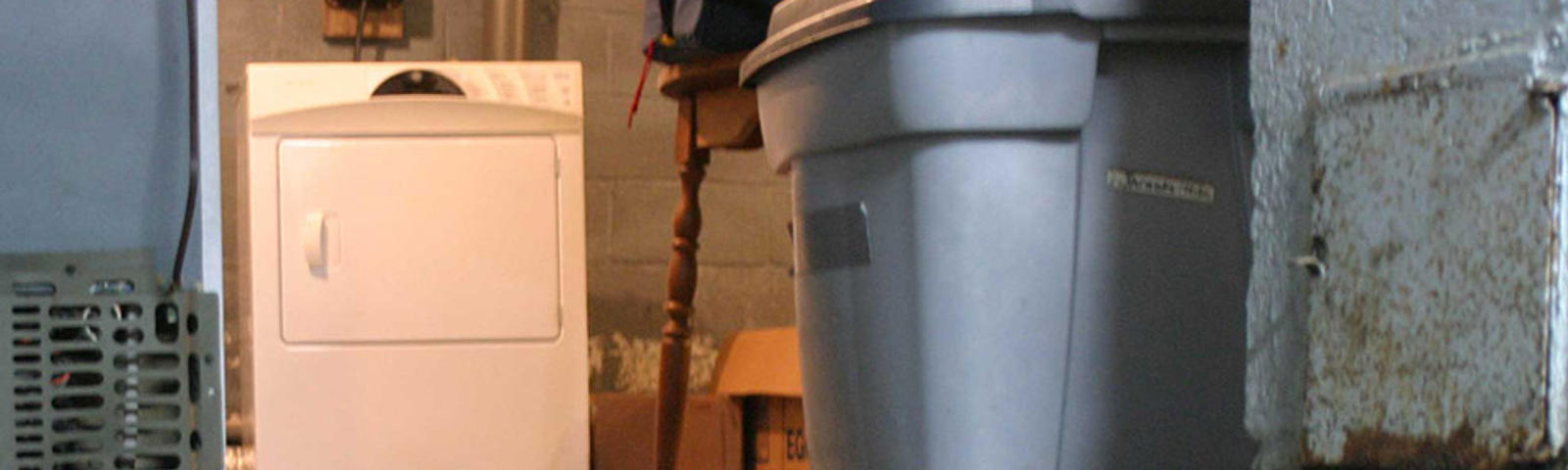 laundry in the basement