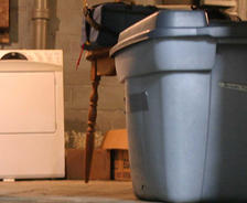 laundry in the basement