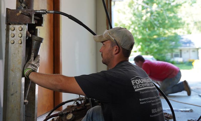 FRS crew member conduction pier installation.