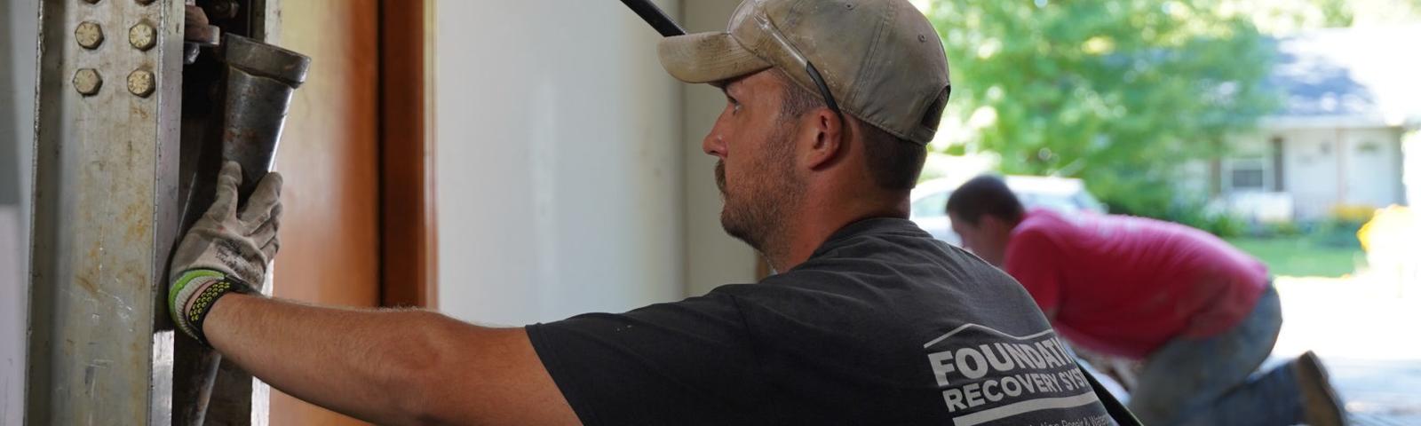 FRS crew member conduction pier installation.
