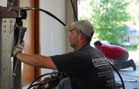 FRS crew member conduction pier installation.