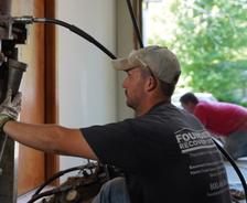 FRS crew member conduction pier installation.
