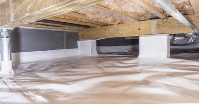 encapsulated and insulated crawl space