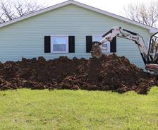 Bobcat and backfill