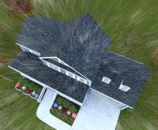 rain falling on house