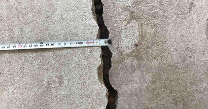 bump in concrete floor