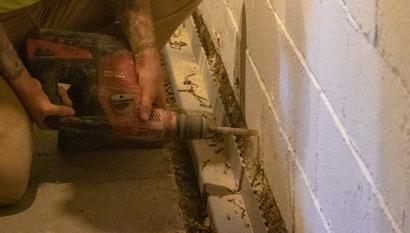 weep holes installed