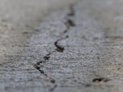 Cracked concrete