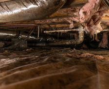 Wet crawl space