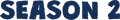 Navy blue text reading "SEASON 2" on a light background.