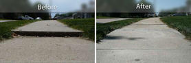 Fixing sunken concrete with PolyLevel® in Indianapolis