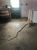 Triangle crack in concrete floor