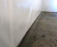Wall seal installed in basement