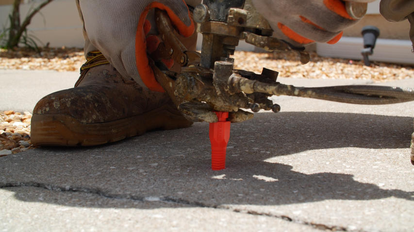 poly fill injection closeup