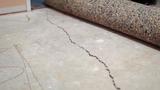 crack in concrete basement floor
