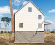 3D illustration of foundation cracks and chimney separating.