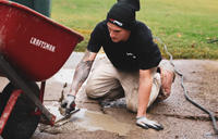 IFS crew lifting concrete