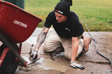 IFS crew lifting concrete