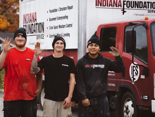 Crew in front of IFS truck