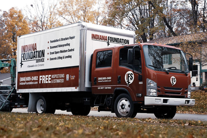 IFS Supply truck outside of a residence.