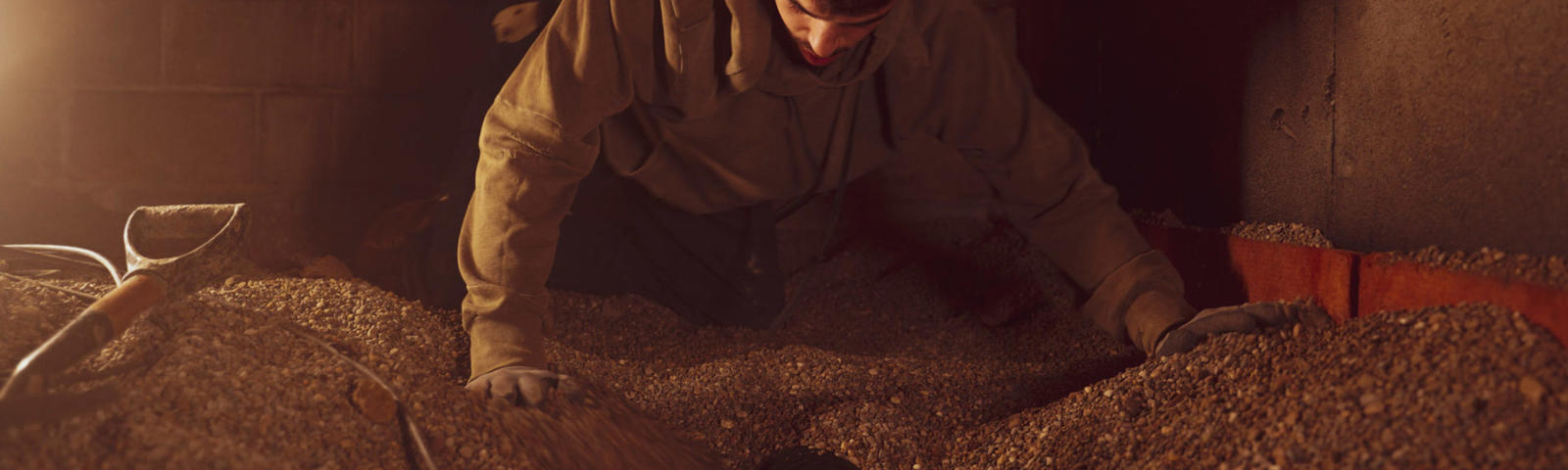 IFS Crew in Crawl Space with Crawl Drain