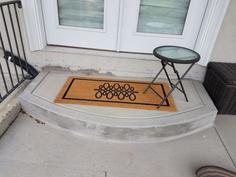Uneven back exterior patio.