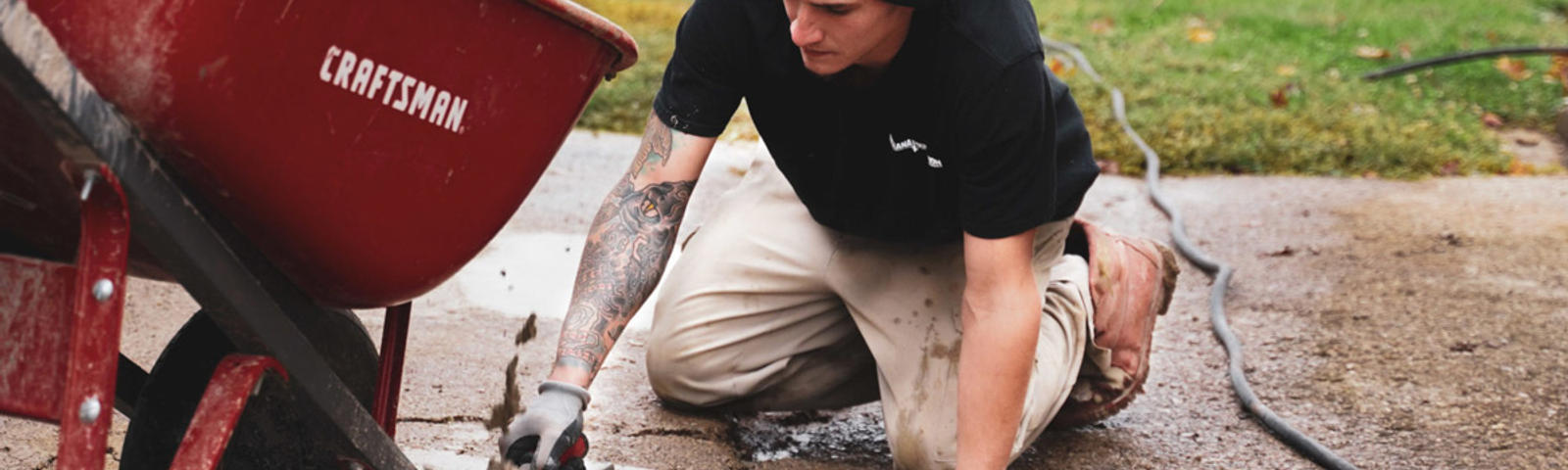 CFI troweling poured concrete.