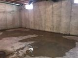 water on basement floor due to foundation leak