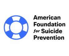 Blue lifesaver logo next to the text "American Foundation for Suicide Prevention.