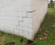 cracking, settling foundation corner