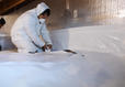 Crew installing crawl space encapsulation