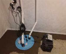 Installed sump pump in basement