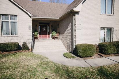 uneven concrete near house