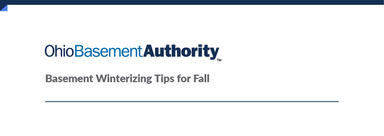 OBA Basement Winterizing Tips for Fall