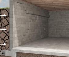 bowing walls and hydrostatic pressure illustration
