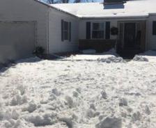 snow covered lawn