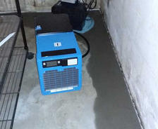 basement dehumidifier and waterproofing installed