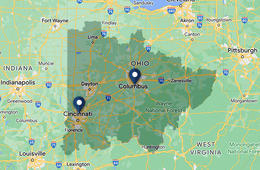 Columbus Service Area Map