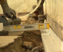 Basement Gutter with Level