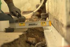 Basement Gutter with Level