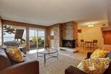 basement with patio
