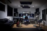 music studio in basement