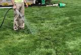 man watering the lawn