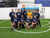 the Ohio Basement Authority adult soccer team at the Resolute Athletic Complex