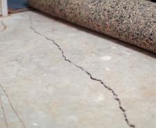 crack in concrete slab floor