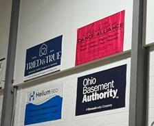 Ohio Basement Authority sign on display at Mars Hill Academy